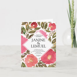 Bloom Flowers Wedding Invitation