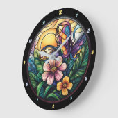 Bloom & Flutter" - Artistieke Vlinder Grote Klok (Hoek)