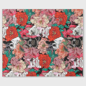 Bloom French Bulldog | Gift for US Independence Da Cadeaupapier (Vlak)