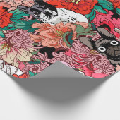 Bloom French Bulldog | Gift for US Independence Da Cadeaupapier (Hoek)