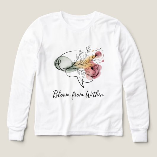 Bloom From Within – Kids Polo Shirt | Cute Floral (Voorkant)