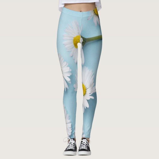 Bloom Fusion Leggings: Levendige Floral Elegance Leggings (Voorkant)