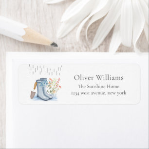 Bloom Garden Regenlaarzen Baby Shower Retouradres Etiket