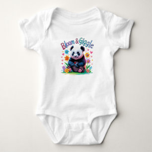 Bloom & Giggle Baby Panda Eén Jaar Outfit Romper