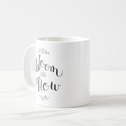 Bloom & Grow handgeschreven Mok (Voorkant links)