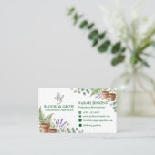 Bloom & Grow Tuinservices Visitekaartje (Staand voorkant)