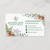 Bloom & Grow Tuinservices Visitekaartje (Voorkant)