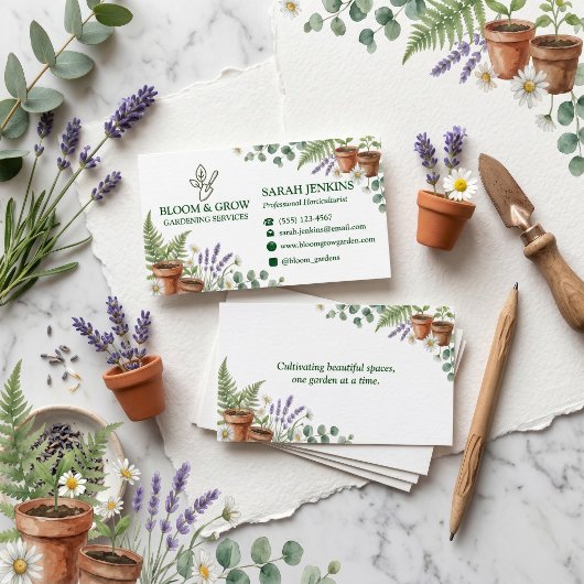 Bloom & Grow Tuinservices Visitekaartje