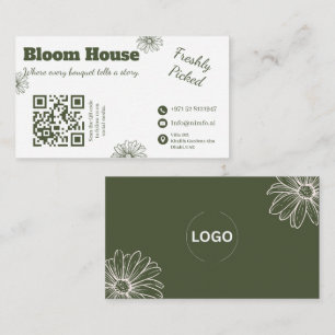 Bloom House Bloem QR Code Zakelijke Kaart Visitekaartje