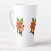 Bloom in Ember Papercut Petals Midnight Marigold E Latte Mok (Linkerhoek)