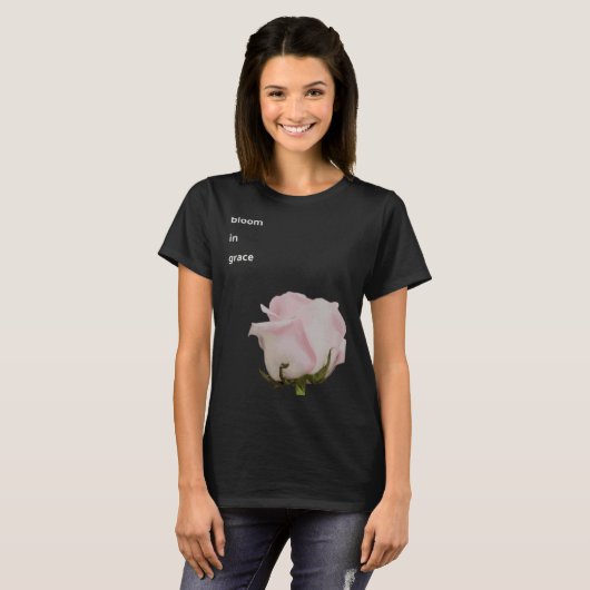 Bloom in Grace New beginning optimistic power flow T-shirt (Voorkant volledig)