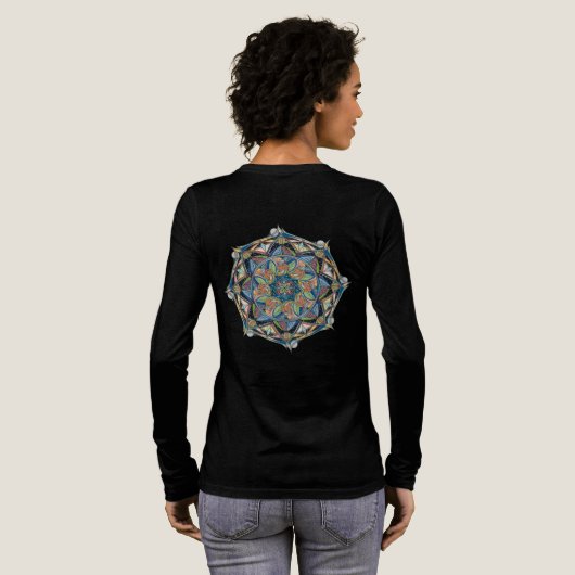Bloom in liefde Mandala Tri-Blend Shirt (Achterkant)