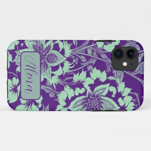 Bloom in Paarse, stijlminimalistische ventilator Case-Mate iPhone Case (Achterkant (horizontaal))