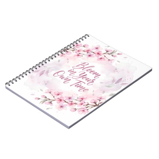 Bloom in Your Own Time Spiral Photo Notebook Notitieboek (Linkerzijde)