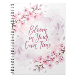 Bloom in Your Own Time Spiral Photo Notebook Notitieboek