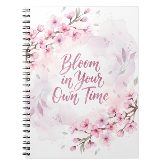  Bloom in Your Own Time Spiral Photo Notebook Notitieboek (Voorkant)
