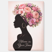 Bloom in Your Time Inspirational Magnet (Voorkant)