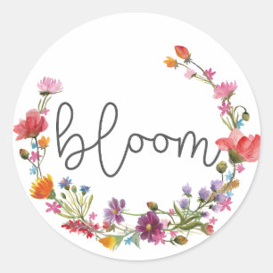 Bloom, Inspirerend prijsopgave Ronde Sticker