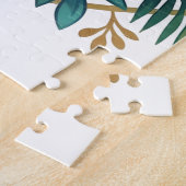 Bloom Inspirerende Zwarte Vrouw Bloemrijk Afro Legpuzzel (Zijkant)