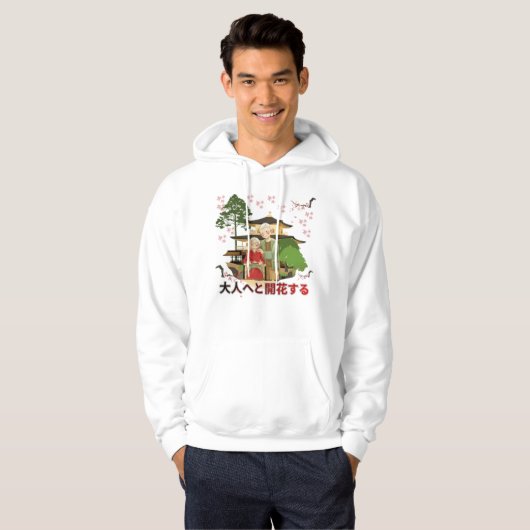 Bloom into adulthood hoodie (Voorkant volledig)
