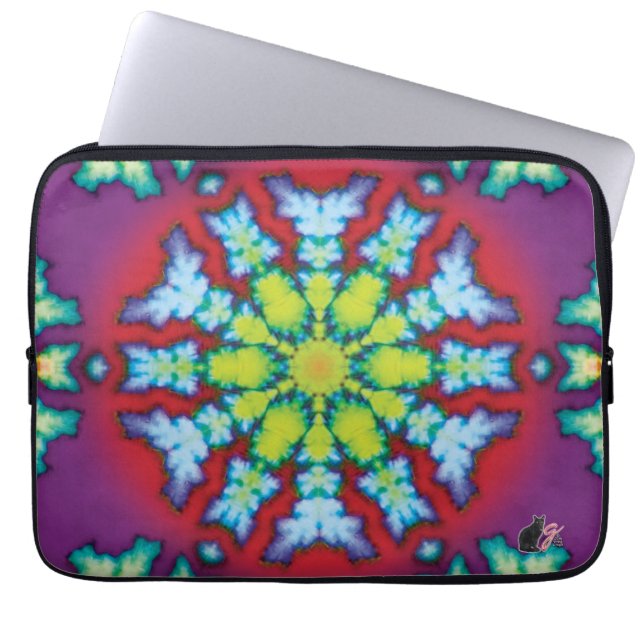 Bloom Kaleidoscope-laptophoes Laptop Sleeve (Voorkant)
