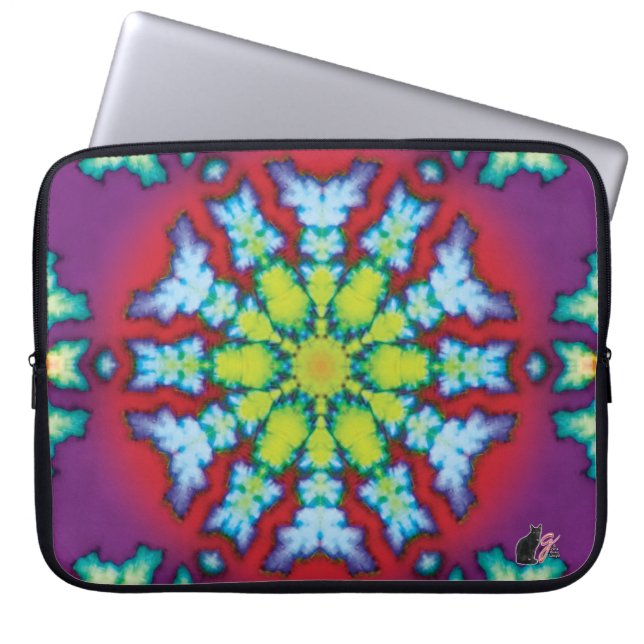 Bloom Kaleidoscope-laptophoes Laptop Sleeve (Voorkant)