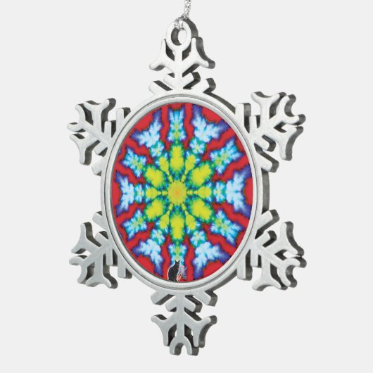 Bloom Kaleidoscope Snowflake Ornament (Rechts)