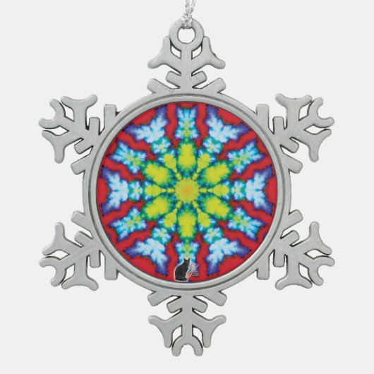 Bloom Kaleidoscope Snowflake Ornament (Voorkant)