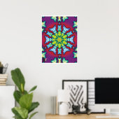Bloom Kinestische Collage Kaleidoscoop Poster (Thuiskantoor)