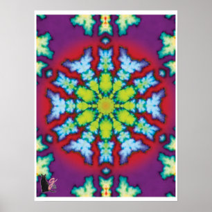 Bloom Kinestische Collage Kaleidoscoop Poster