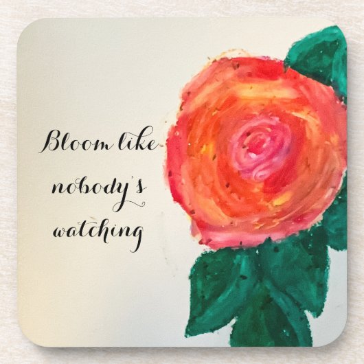 Bloom Like Nobody’s Watching Bier Onderzetter (Voorkant)