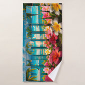Bloom Luxe Tropisch Bloemmotief Badhanddoek (Badhanddoek)