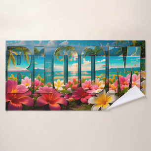 Bloom Luxe Tropisch Bloemmotief Badhanddoek