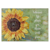 Bloom met Grace Glass Cutting Board Snijplank (Voorkant)