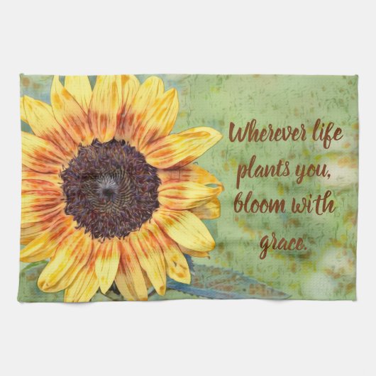 Bloom met Grace keukenhanddoek (Horizontaal)
