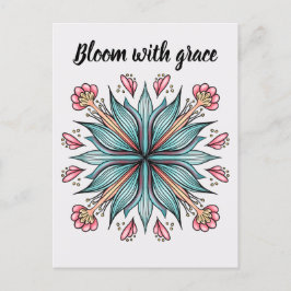 Bloom met Grace: Lente Bloemen Briefkaart