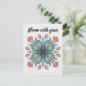 Bloom met Grace: Lente Bloemen Briefkaart (Staand voorkant)