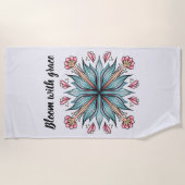 Bloom met Grace: Lente Bloemen Strandlaken (Voorkant)