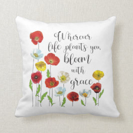 Bloom met gratie - papegaaibloemen kussen