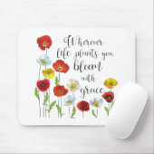 Bloom met gratie - papegaaibloemen muismat (Met muis)