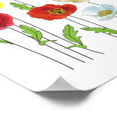 Bloom met kali-papavers poster (Hoek)