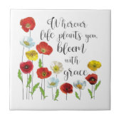 Bloom met kali-papavers tegeltje (Voorkant)