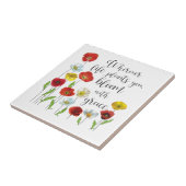 Bloom met kali-papavers tegeltje (Zijkant)