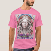 Bloom met Natuur Grace Portrait T-shirt (Voorkant)