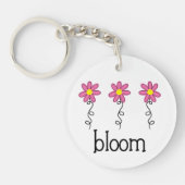 Bloom met roze bloemen sleutelhanger (Voorkant)