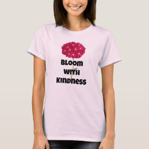 Bloom Met Vriendelijkheid Roze Hydrangea T-shirt