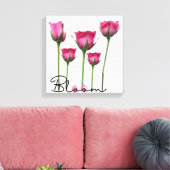 “Bloom” – Minimalistische Canvas Muur Kunst met Em Afdruk (Insitu (Woonkamer))