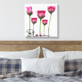 “Bloom” – Minimalistische Canvas Muur Kunst met Em Afdruk (Insitu (Slaapkamer))