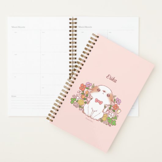Bloom Mochi en Bloemen Aanpasbare Naam Planner (Display)