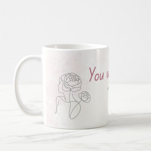 Bloom Mok | Bloemige Quote Beker (Links)